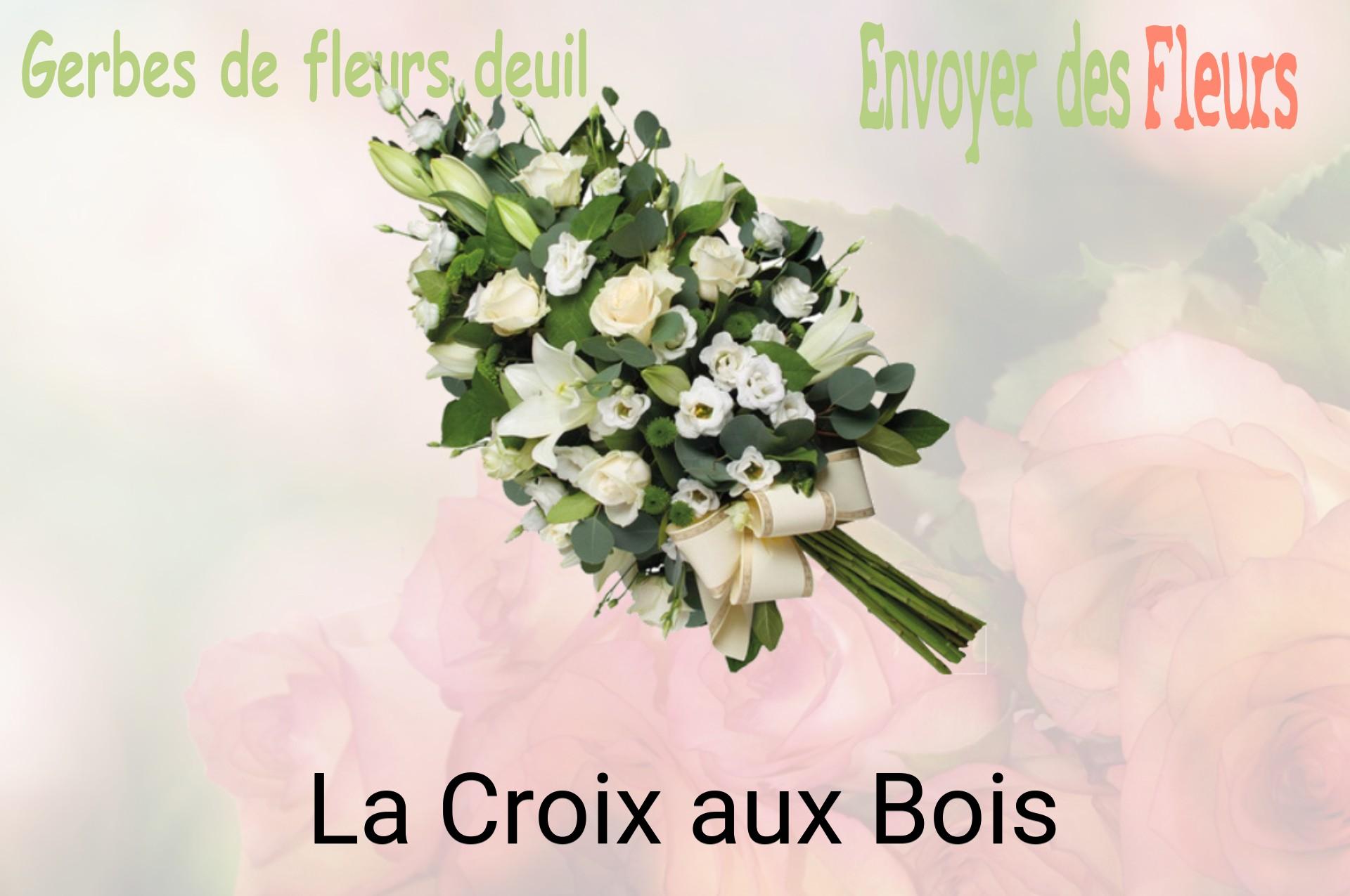 Gerbe de fleurs de deuil livrée à La Croix-aux-Bois